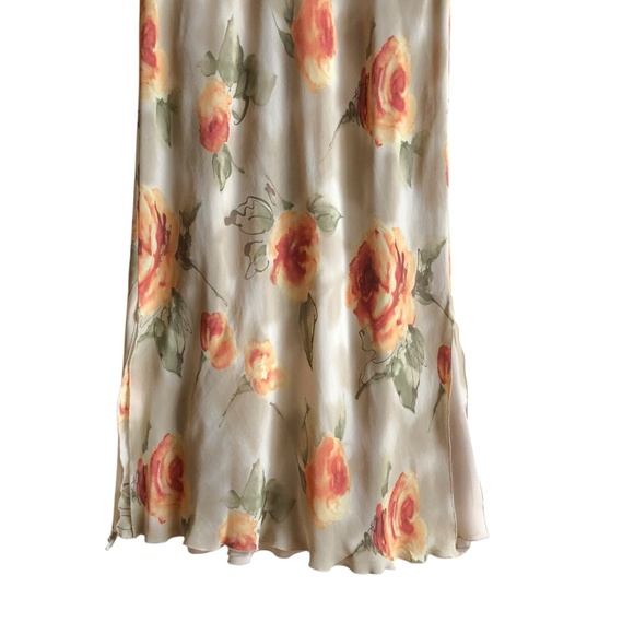 Linda Lundström Vintage Floral Print Sheer Women's Dress with Slip M/L - Picture 9 of 16